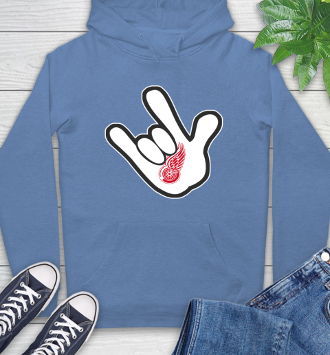 Detroit Red Wings NHL Hockey Mickey Rock Hand Disney Hoodie 11