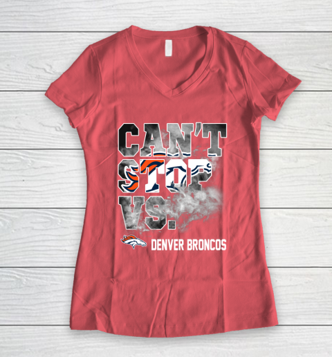 NFL Denver Broncos Can't Stop Vs Women's V-Neck T-Shirt 5 NFL Denver Broncos Can't Stop Vs Women's V-Neck T-Shirt - Image 5