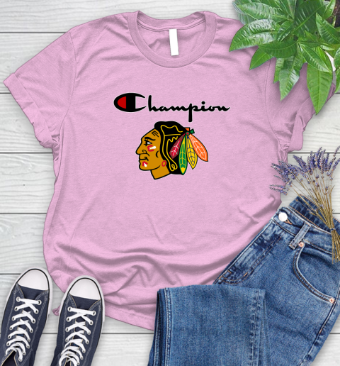 NHL Hockey Chicago Blackhawks Champion Shirt Women's T-Shirt 8