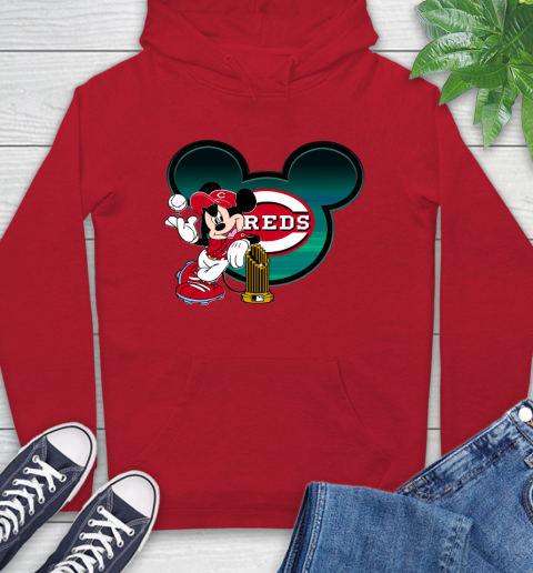 MLB Cincinnati Reds The Commissioner's Trophy Mickey Mouse Disney Hoodie 10