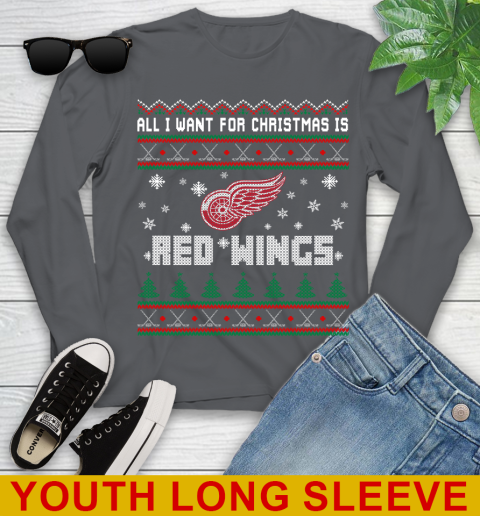 Detroit Red Wings NHL Hockey All I Want For Christmas Is My Team Sports 125