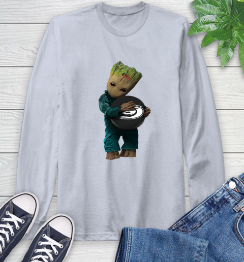 NHL Groot Guardians Of The Galaxy Hockey Sports Carolina Hurricanes Long Sleeve T-Shirt 6