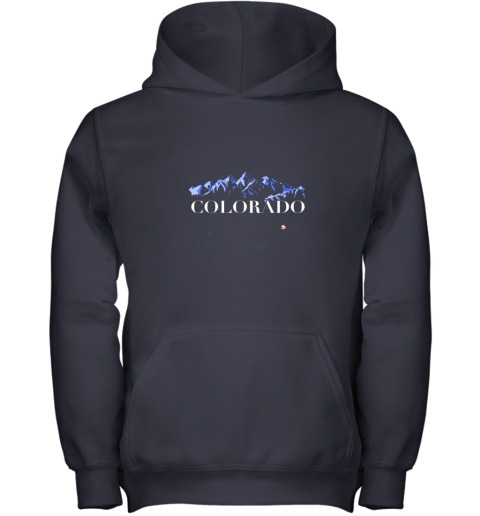 p9tv colorado rocky mountain shirt baseball player design youth hoodie 43 front navy