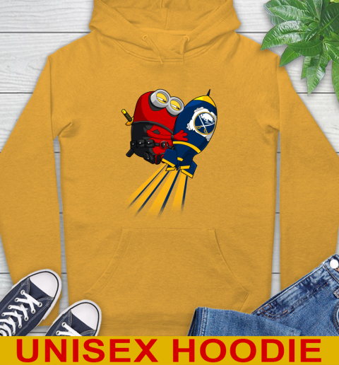 NHL Hockey Buffalo Sabres Deadpool Minion Marvel Shirt Hoodie 2