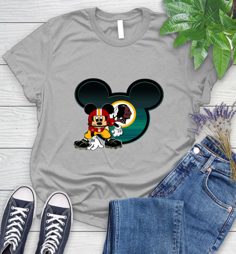 NFL Washington Redskins Mickey Mouse Disney Football T Shirt Women's T-Shirt 5