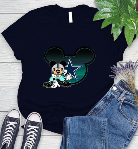 NFL Dallas Cowboys Mickey Mouse Disney Football T Shirt Women's T-Shirt 3