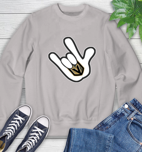 Vegas Golden Knights NHL Hockey Mickey Rock Hand Disney Sweatshirt 12