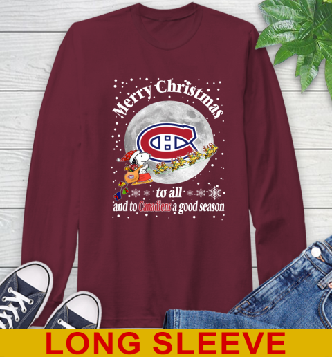 Montreal Canadiens Merry Christmas To All And To Canadiens A Good Season NHL Hockey Sports Long Sleeve T-Shirt 7
