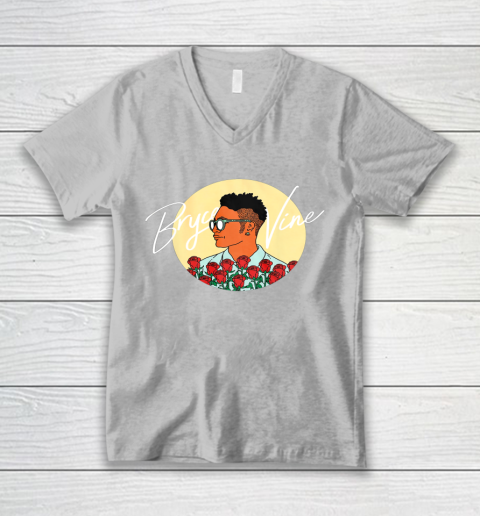 Bryce Vine Merch Circular Roses V-Neck T-Shirt 3