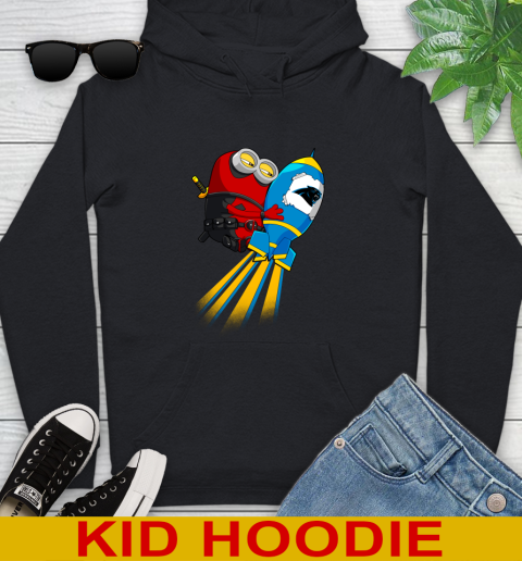 NFL Football Carolina Panthers Deadpool Minion Marvel Shirt Youth Hoodie