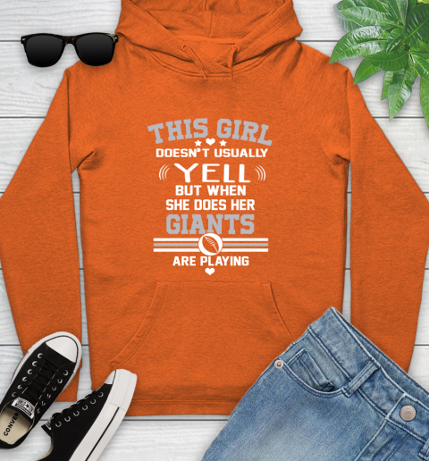 New York Giants NFL Football I Yell When My Team Is Playing Youth Hoodie 4