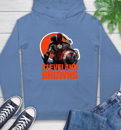NFL Captain America Thor Spider Man Hawkeye Avengers Endgame Football Cleveland Browns Hoodie 11