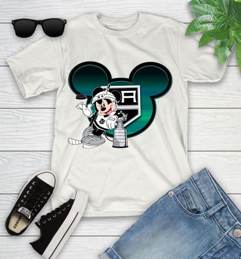 NHL Los Angeles Kings Stanley Cup Mickey Mouse Disney Hockey T Shirt Youth T-Shirt