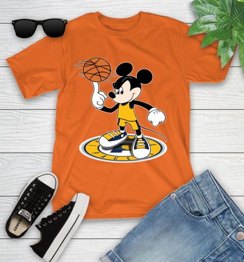 NBA Basketball Indiana Pacers Cheerful Mickey Disney Shirt Youth T-Shirt 7