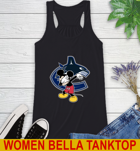 Vancouver Canucks NHL Hockey Dabbing Mickey Disney Sports Racerback Tank 2