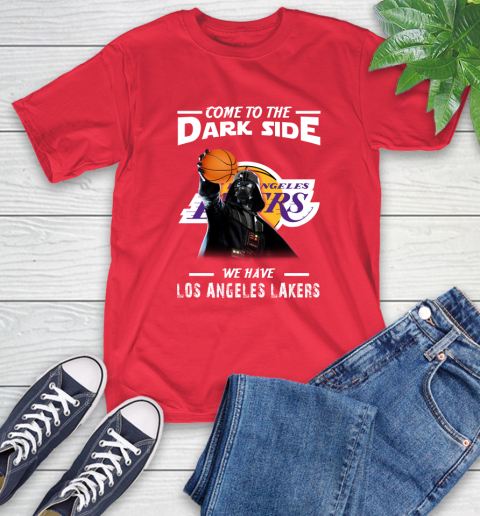 NBA Come To The Dark Side We Have Los Angeles Lakers Star Wars Darth Vader Basketball T-Shirt 11