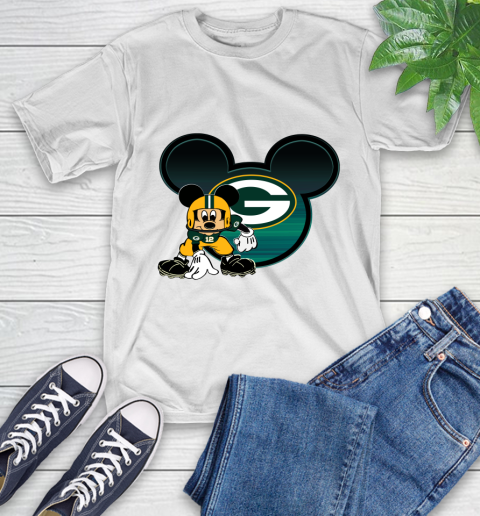 NFL Green Bay Packers Mickey Mouse Disney Football T Shirt T-Shirt