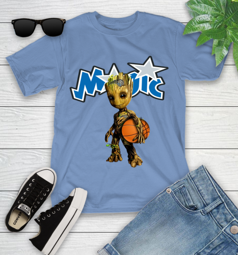 Orlando Magic NBA Basketball Groot Marvel Guardians Of The Galaxy Youth T-Shirt 11