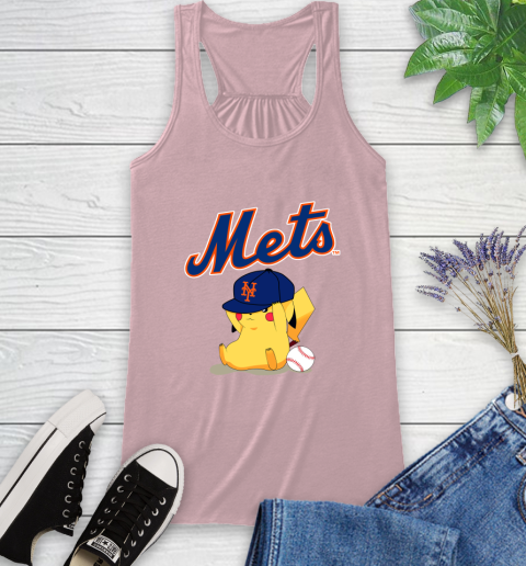 MLB Pikachu Baseball Sports New York Mets Racerback Tank 11
