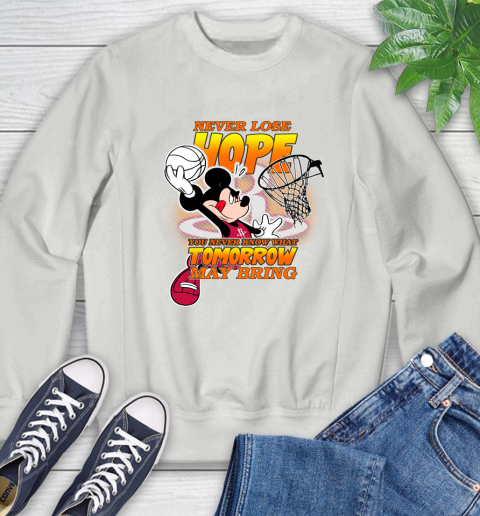 Houston Rockets NBA Basketball Mickey Disney Never Lose Hope Sweatshirt 5