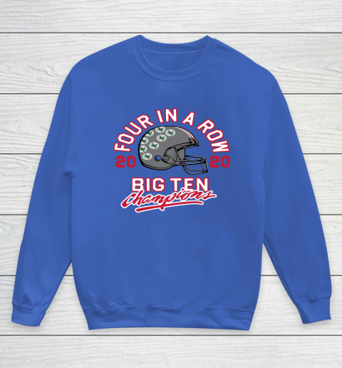 OSU 2020 Big Ten Champions 2020 Four In A Row Youth Sweatshirt 6