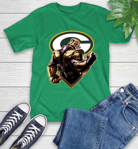 NFL Thanos Avengers Endgame Football Sports Green Bay Packers T-Shirt 7