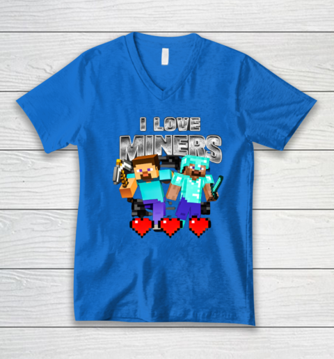 I Love Miners V-Neck T-Shirt 4