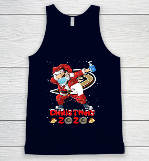 Anaheim Ducks Funny Santa Claus Dabbing Christmas 2020 NHL Tank Top 2