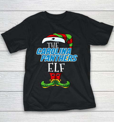 Carolina Panthers Christmas ELF Funny NFL Youth T-Shirt