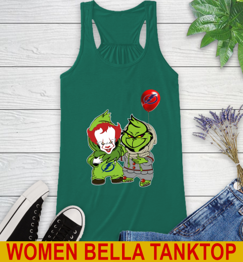 Tampa Bay Lightning Baby Pennywise Grinch Christmas NHL Hockey Racerback Tank 7
