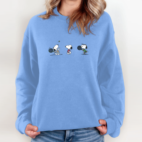 Peanuts Snoopy Tennis Sweatshirt - Father Figure Clothing Peanuts Snoopy Tennis Sweatshirt - Father Figure Clothing