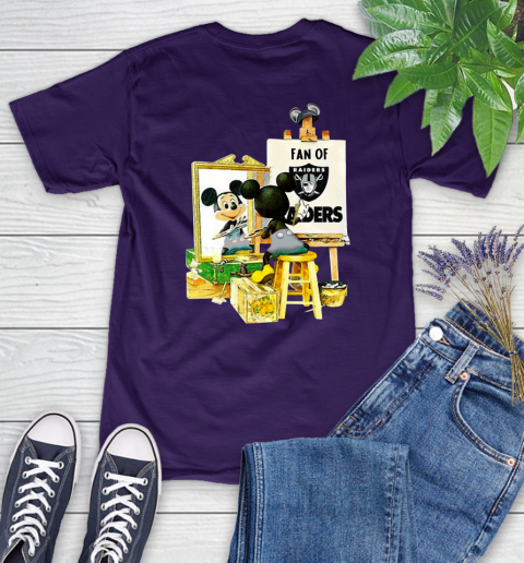 NFL Football Oakland Raiders Mickey Drawing Shirt 85