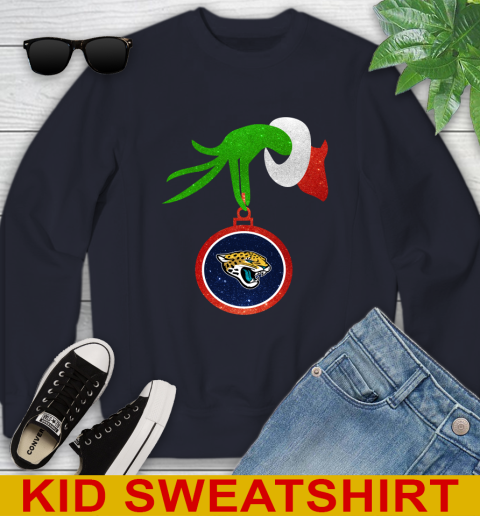 Jacksonville Jaguars Grinch Merry Christmas NFL Football Youth Sweatshirt 3