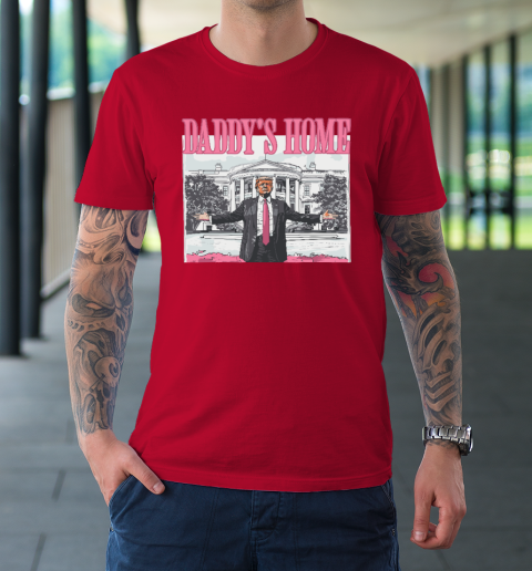 Funny Trump Pink Daddys Home Trump 2024 T-Shirt 8