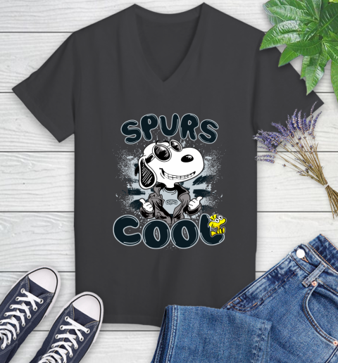NBA Basketball San Antonio Spurs Cool Snoopy Shirt Women's V-Neck T-Shirt 6