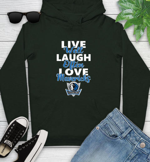 NBA Basketball Dallas Mavericks Live Well Laugh Often Love Shirt Youth Hoodie 12