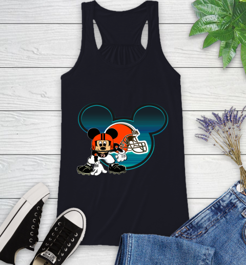 NFL Cleveland Browns Mickey Mouse Disney Football T Shirt Racerback Tank 10