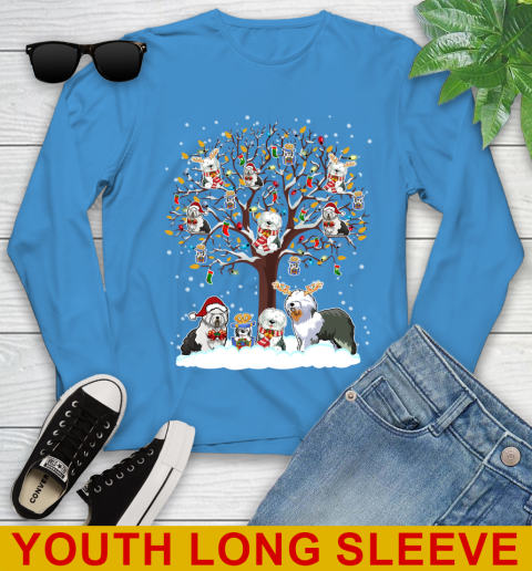 Old english Sheep dog dog pet lover light christmas tree shirt 124