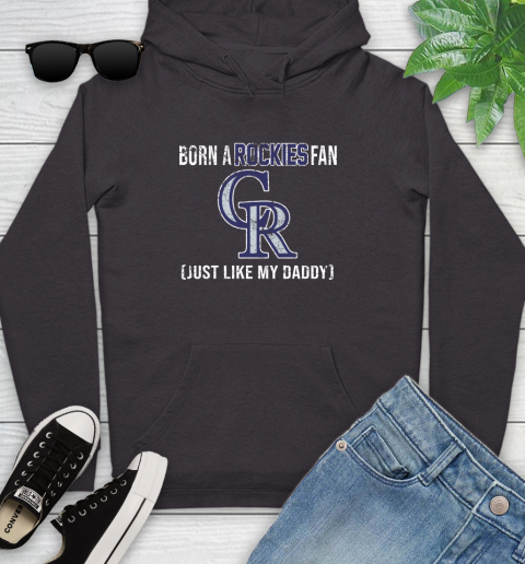 MLB Baseball Colorado Rockies Loyal Fan Just Like My Daddy Shirt Youth Hoodie 6
