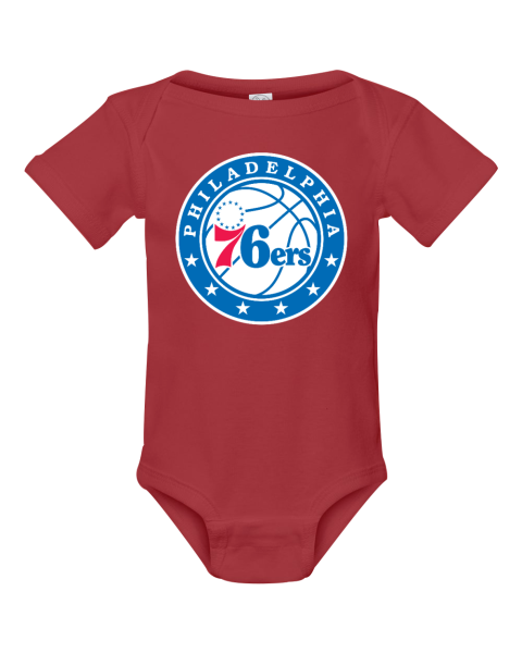 Philadelphia 76ers Infant Personalized Bodysuit - Red