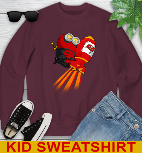 NFL Football Tampa Bay Buccaneers Deadpool Minion Marvel Shirt Youth Sweatshirt 4