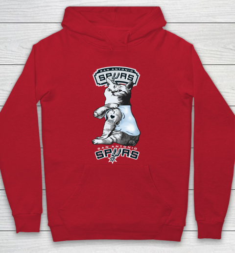 NBA Basketball My Cat Loves San Antonio Spurs Hoodie 7