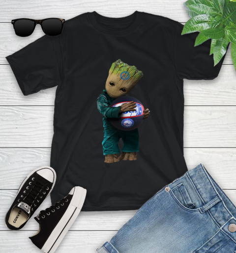 NBA Groot Guardians Of The Galaxy Basketball Sports Philadelphia 76ers Youth T-Shirt 2