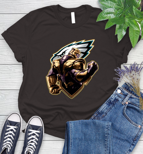 NFL Thanos Avengers Endgame Football Sports Philadelphia Eagles Women's T-Shirt 8