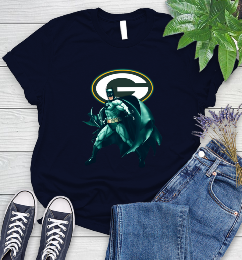 NFL Batman Football Sports Green Bay Packers Women's T-Shirt 3