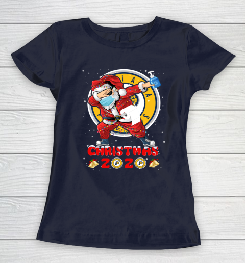 Indiana Pacers Funny Santa Claus Dabbing Christmas 2020 NBA Women's T-Shirt 2