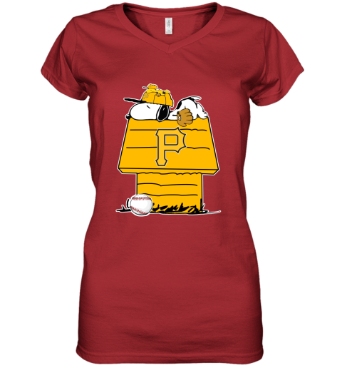 Peanuts Charlie Brown And Snoopy Playing Baseball Pittsburgh Pirates Shirt  - Peanutstee