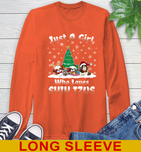Christmas Just a girl who love shih tzus dog pet lover 199