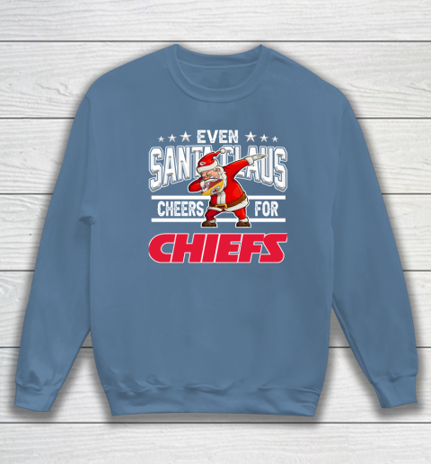 Kansas City Chiefs Even Santa Claus Cheers For Christmas NFL Sweatshirt 6