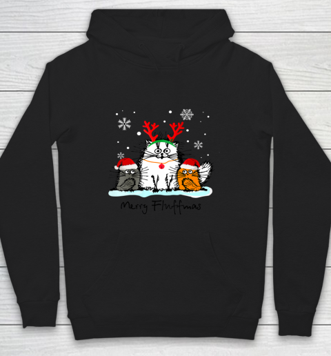 Merry Fluffmas Funny Cat Lover Christmas Gift Hoodie